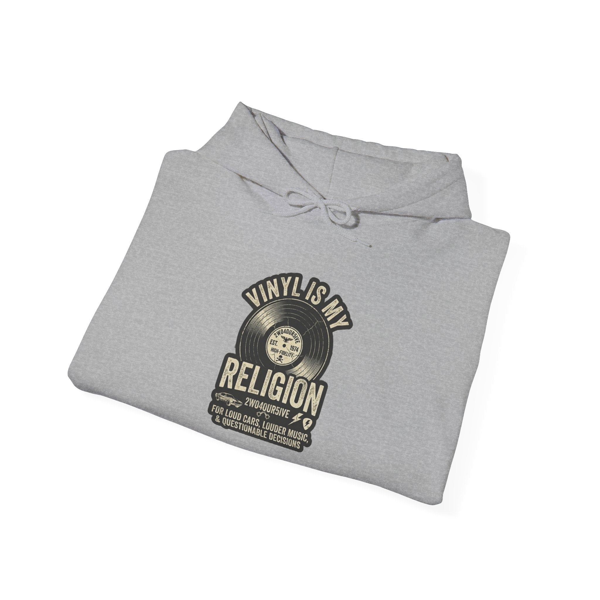 Vinyl Is My Religion Hoodie — Retro Record Lover Graphic Sweatshirt