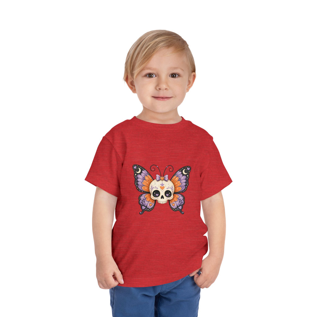 Toddler Tee — Sugar Skull Butterfly Graphic (Day of the Dead Kids Shirt)