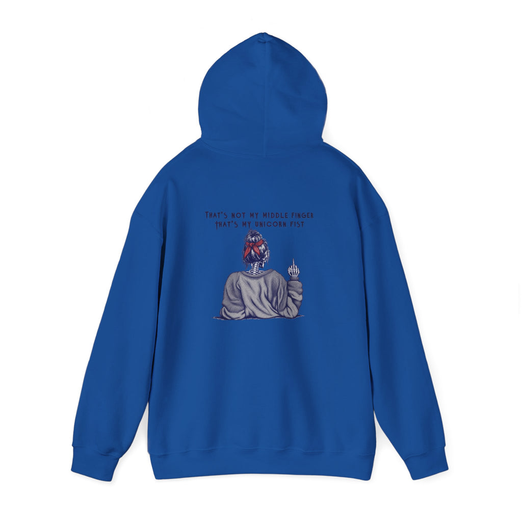 Hoodie — “That’s Not My Middle Finger, That’s My Unicorn Fist” Graphic Hoodie