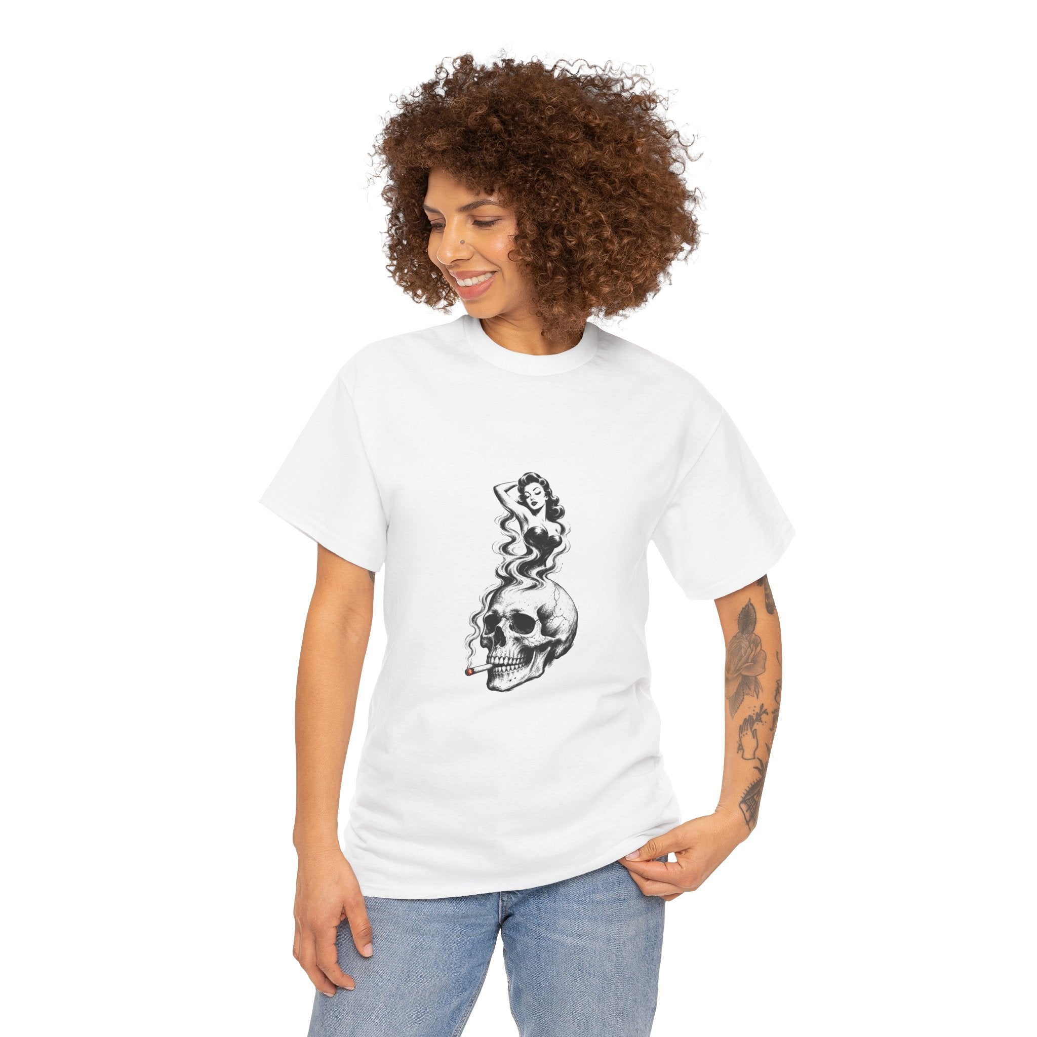 Skull & Pin-Up Graphic Tee