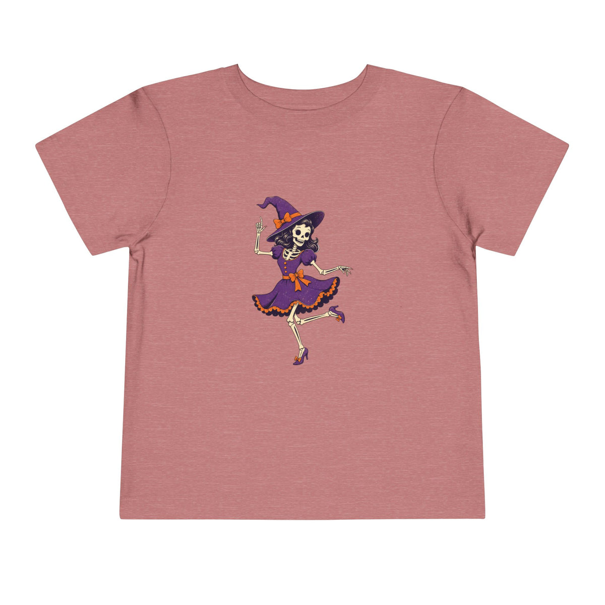 Toddler Witch Skeleton Tee — Cute Dancing Skeleton Halloween Shirt for Kids