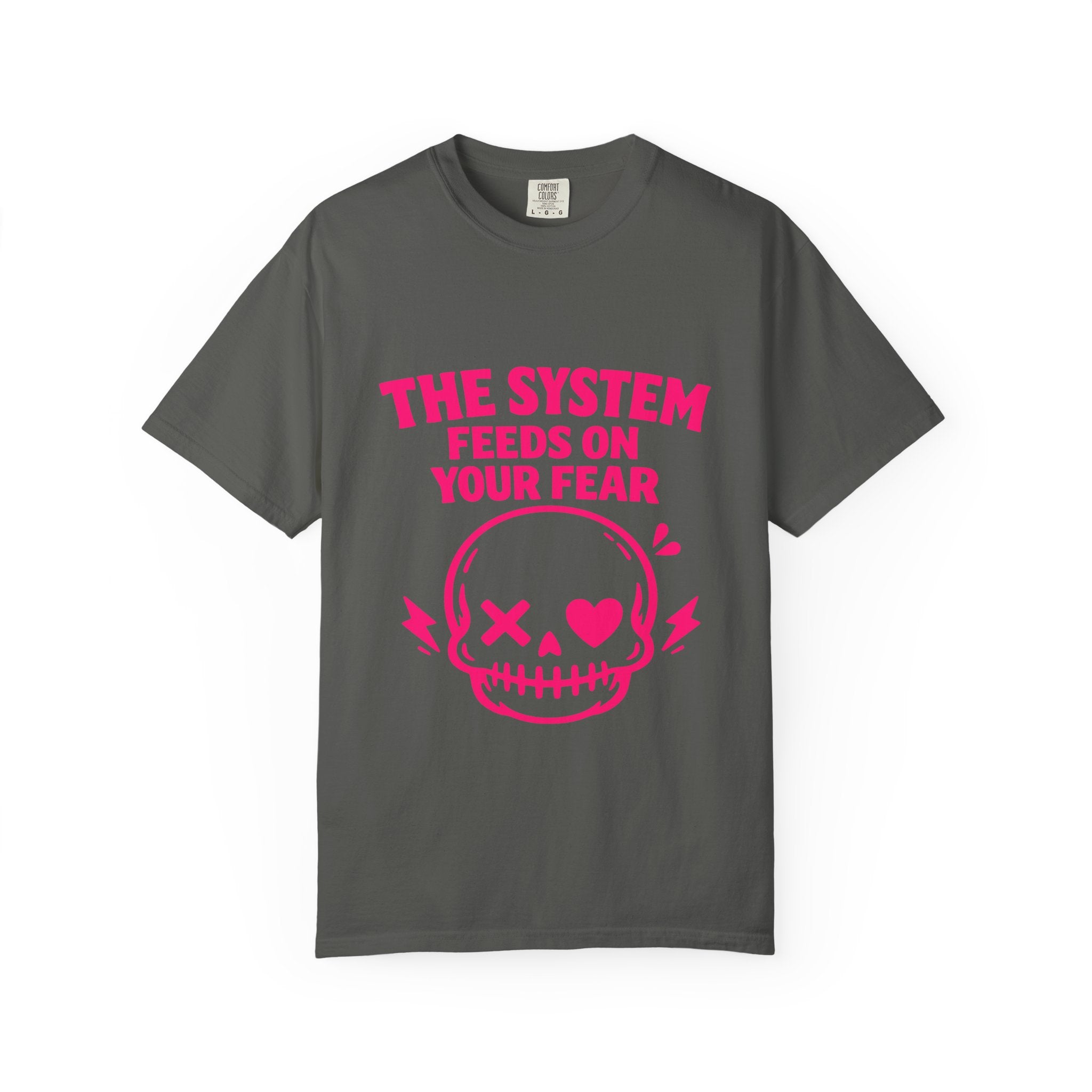 The System Feeds On Your Fear Skull T-Shirt
