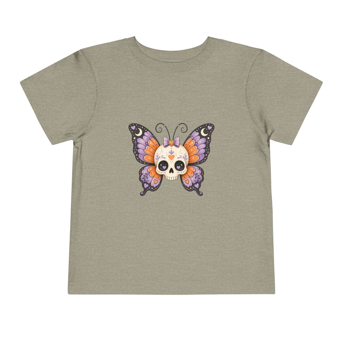 Toddler Tee — Sugar Skull Butterfly Graphic (Day of the Dead Kids Shirt)