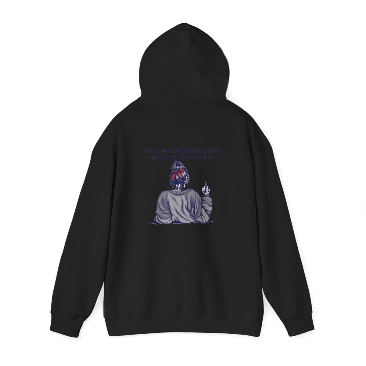 Hoodie — “That’s Not My Middle Finger, That’s My Unicorn Fist” Graphic Hoodie