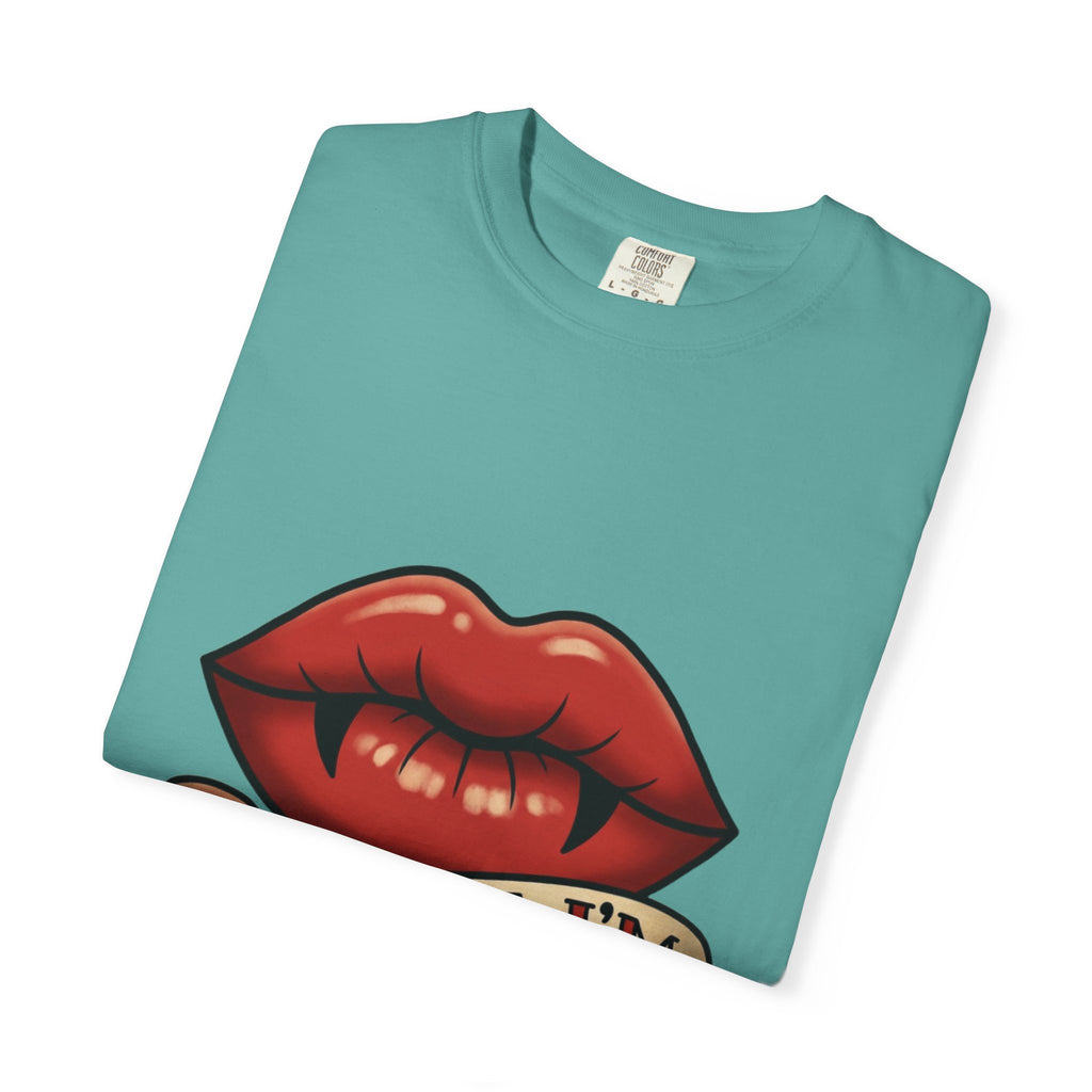Vintage Tattoo Lips T-Shirt — "Bite Me, I'm Vintage" Graphic Tee