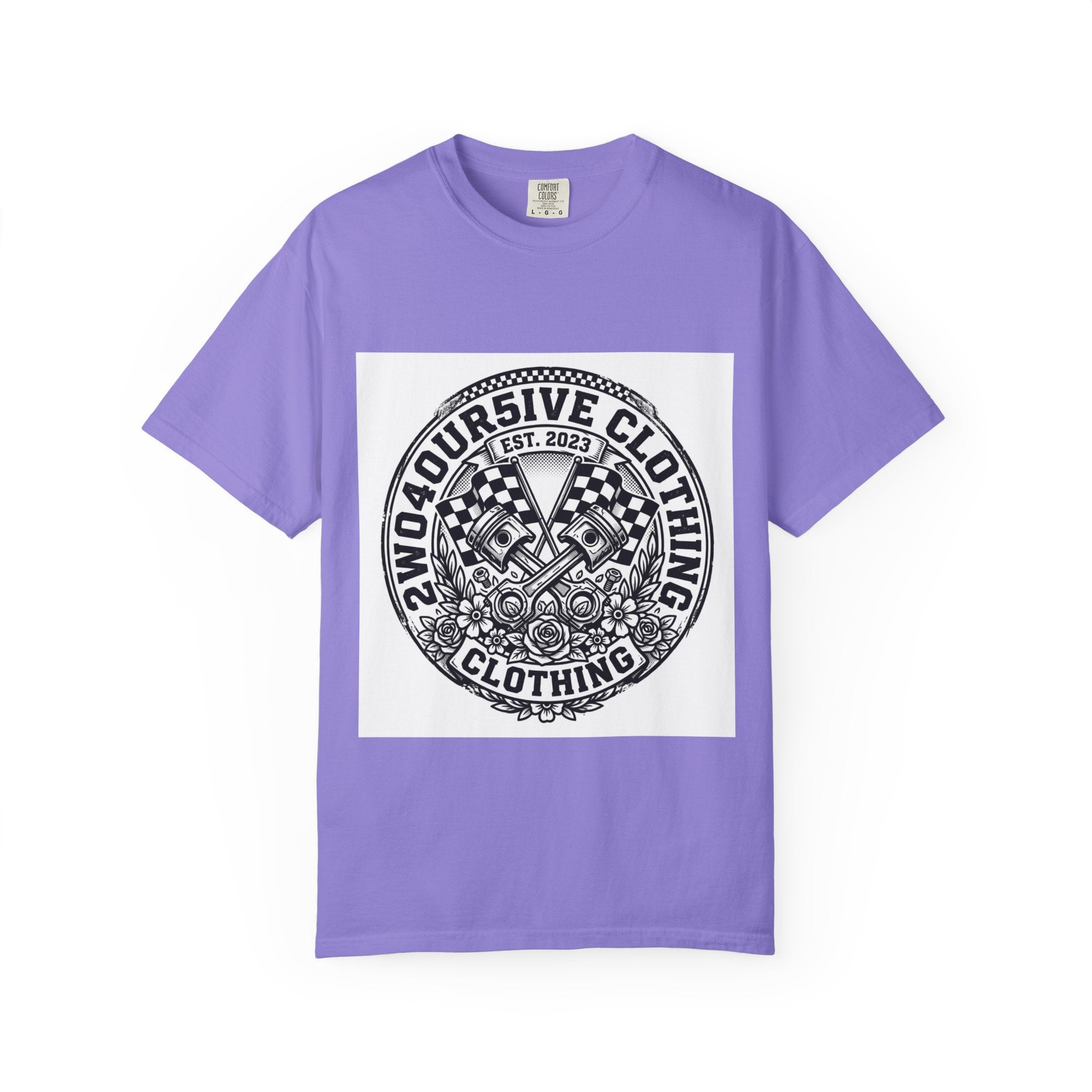 Vintage Racing Crest T-Shirt — '2W04OURSIVE CLOTHING' Graphic Tee