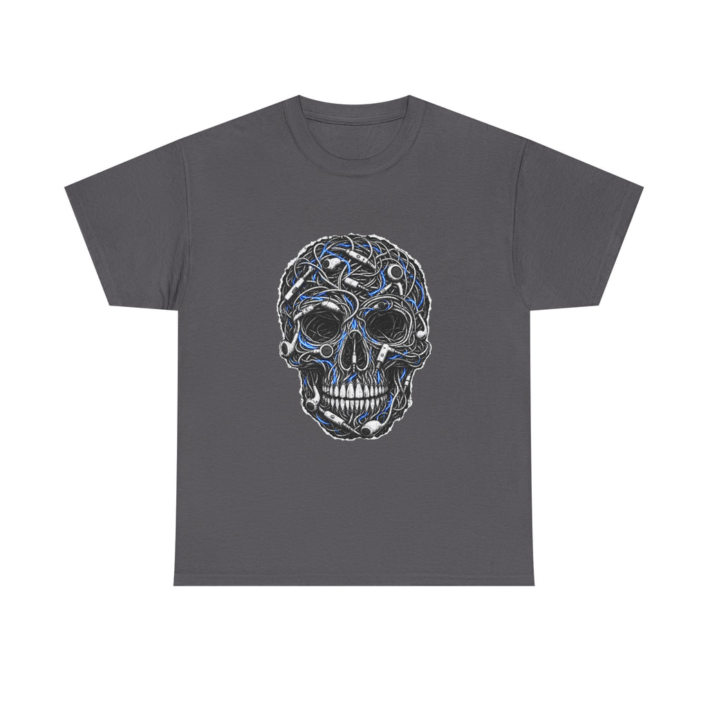 Sketched Celtic Skull Tee – Gothic Skull Graphic T-Shirt