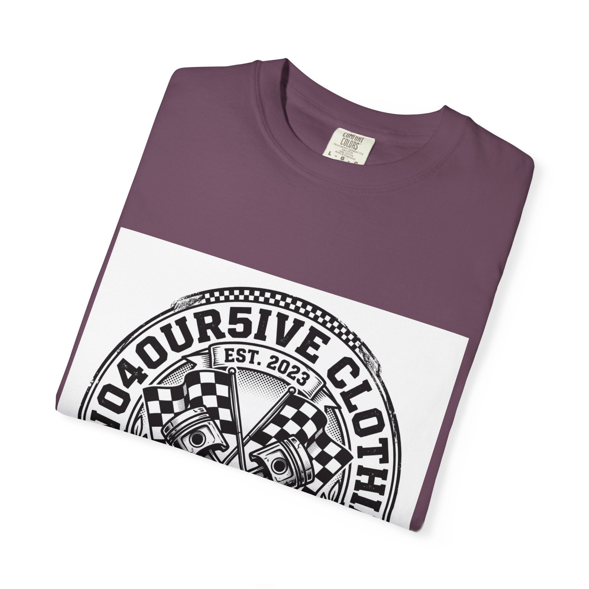 Vintage Racing Crest T-Shirt — '2W04OURSIVE CLOTHING' Graphic Tee