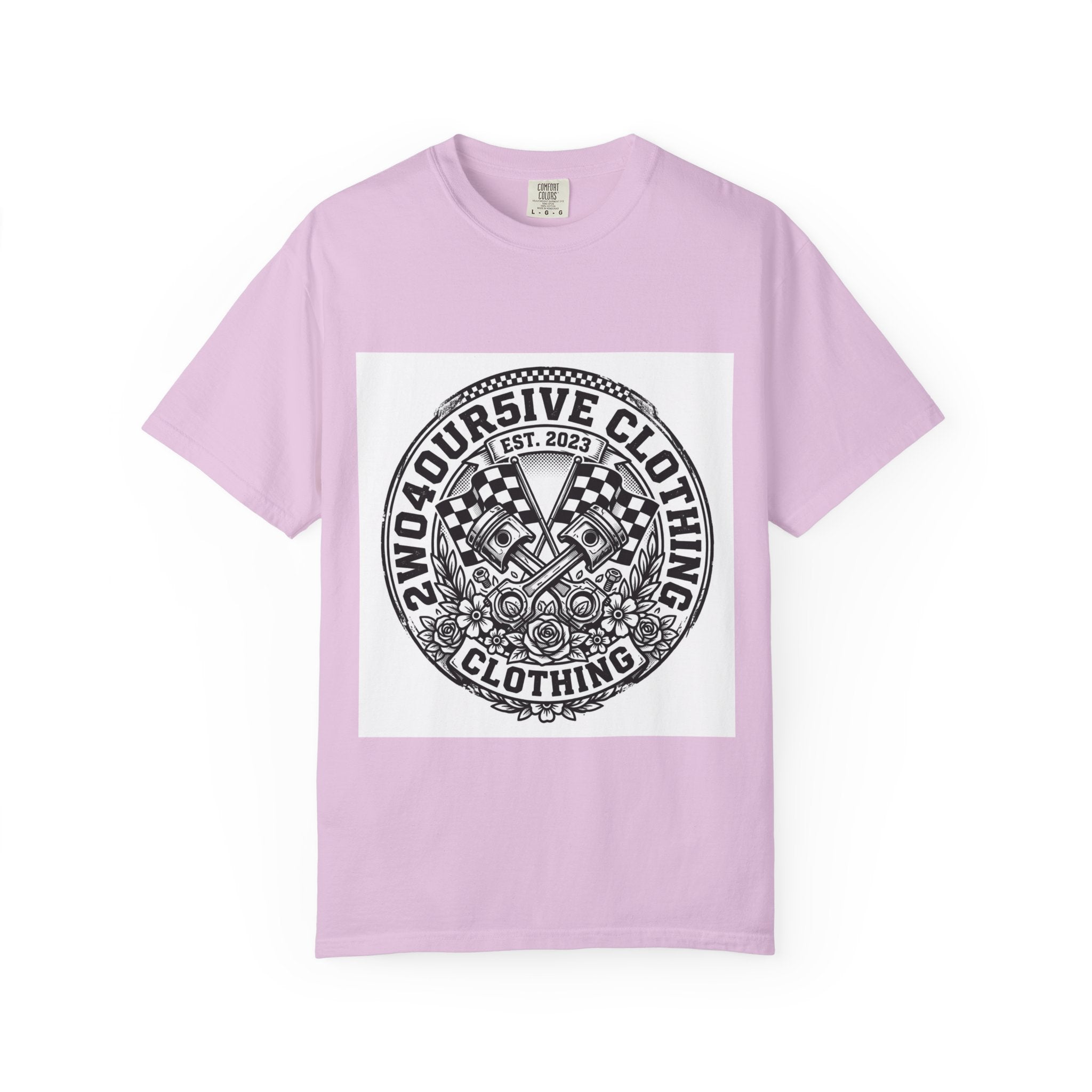 Vintage Racing Crest T-Shirt — '2W04OURSIVE CLOTHING' Graphic Tee