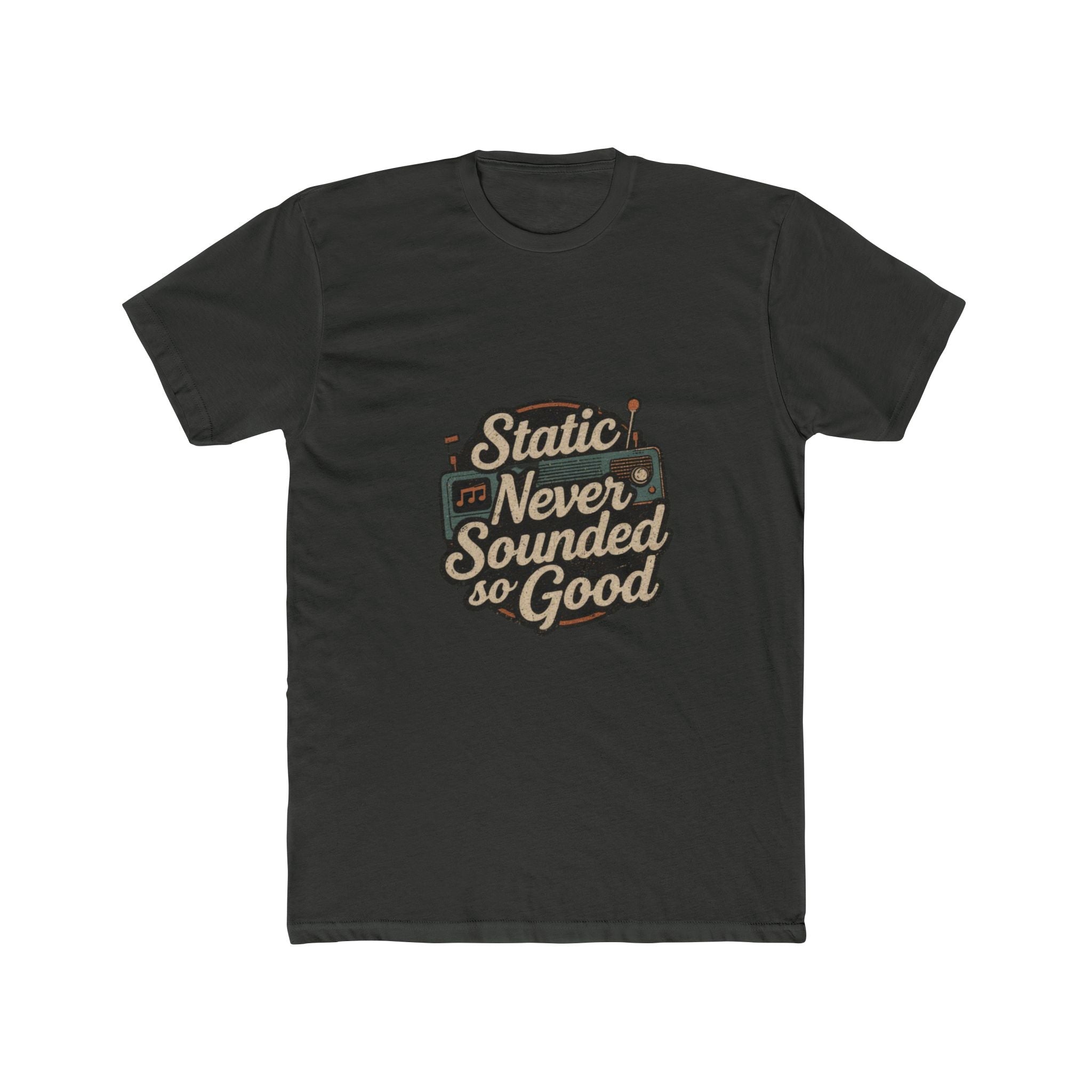 Vintage Radio Tee — "Static Never Sounded So Good" Graphic T-Shirt