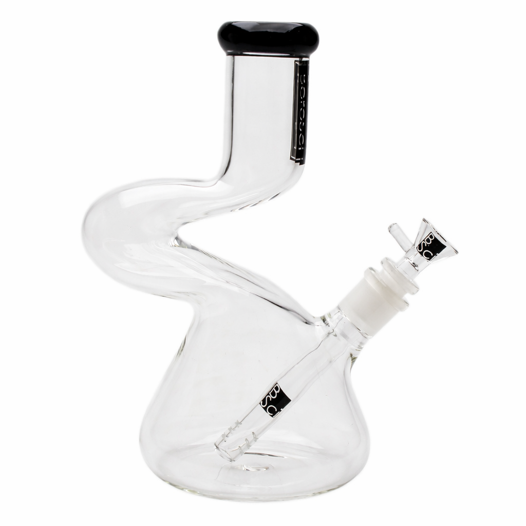 BoroSci | 9" Loop Beaker Glass Water Pipe (Black)