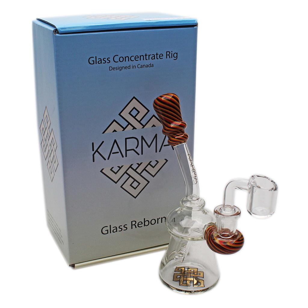 Karma | 6.5" Bent Neck Reversal With Banger Glass Rig  (Dark Reversal)