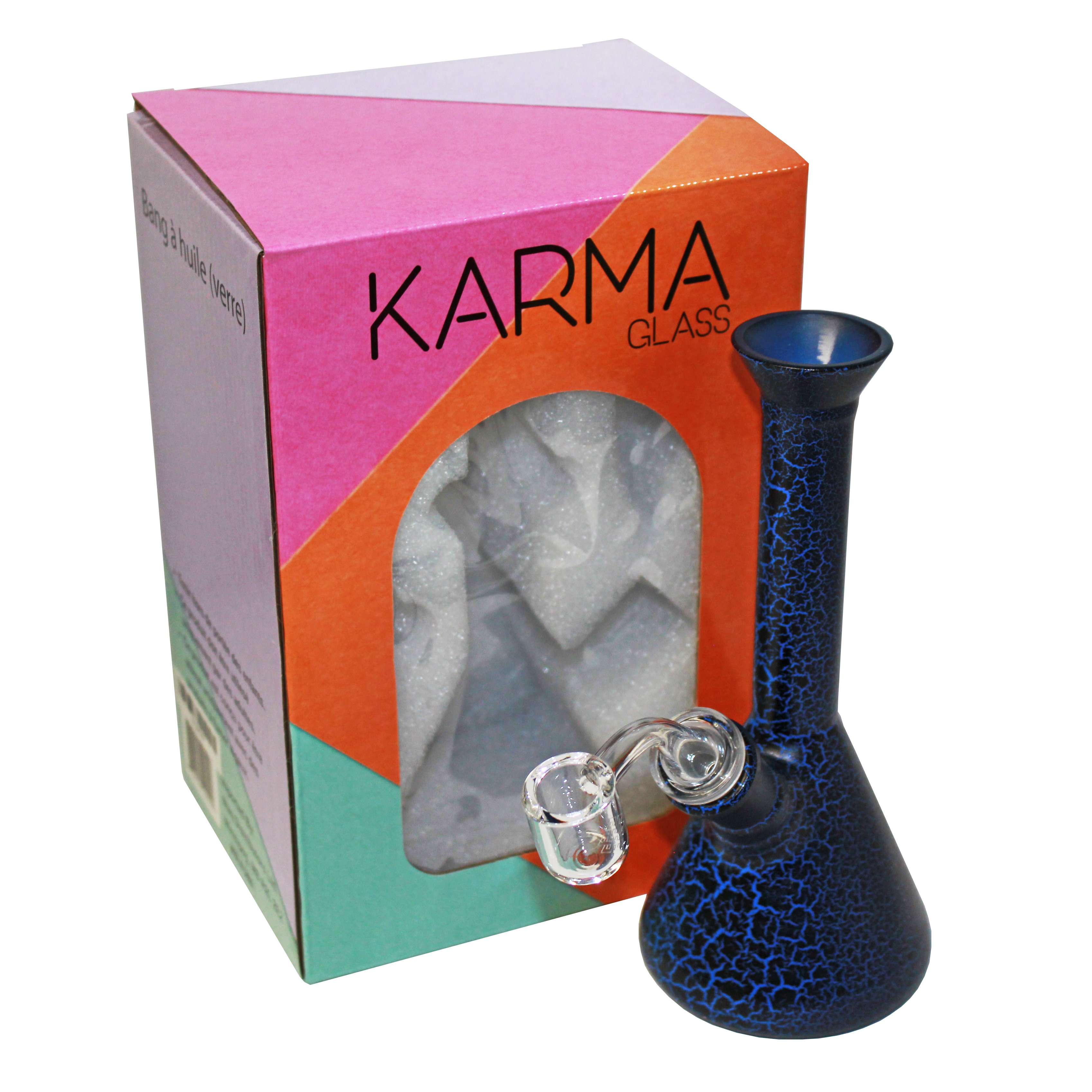 Karma | 7" Blue Lightning Beaker Glass Dab Rig