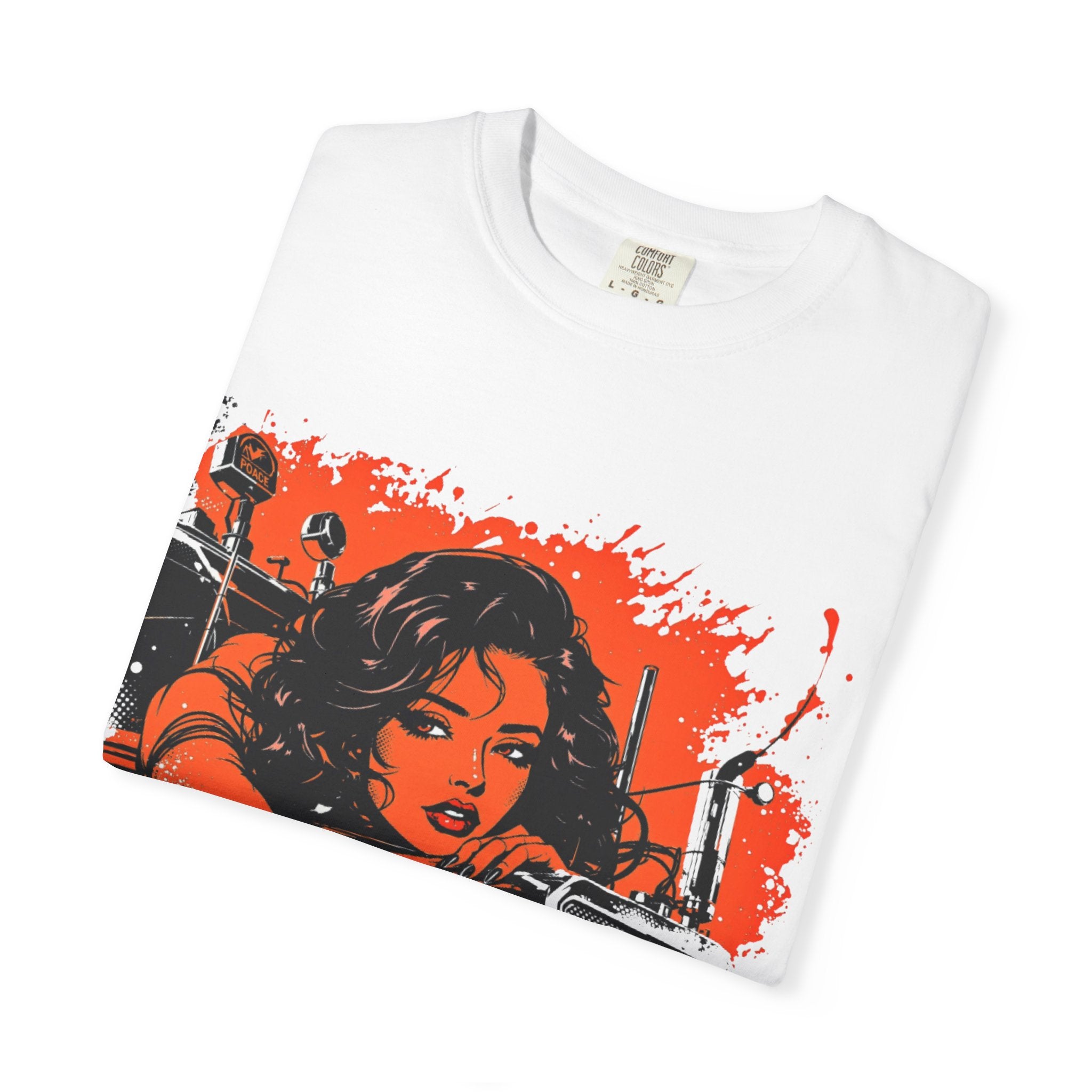 Retro Motorcycle Babe T‑Shirt — Vintage Biker Graphic Tee