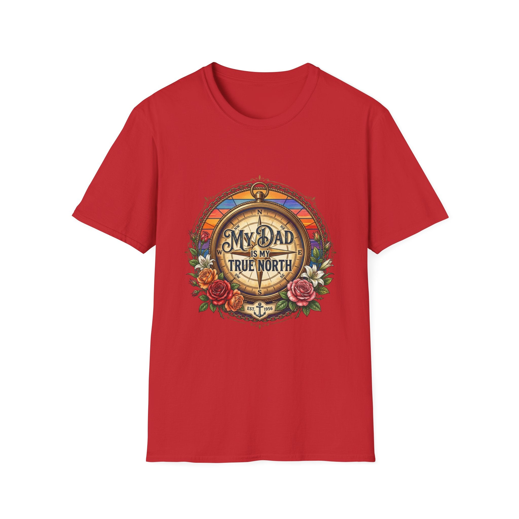 My Dad Is My True North T-Shirt — Nautical Compass Father's Day Tee