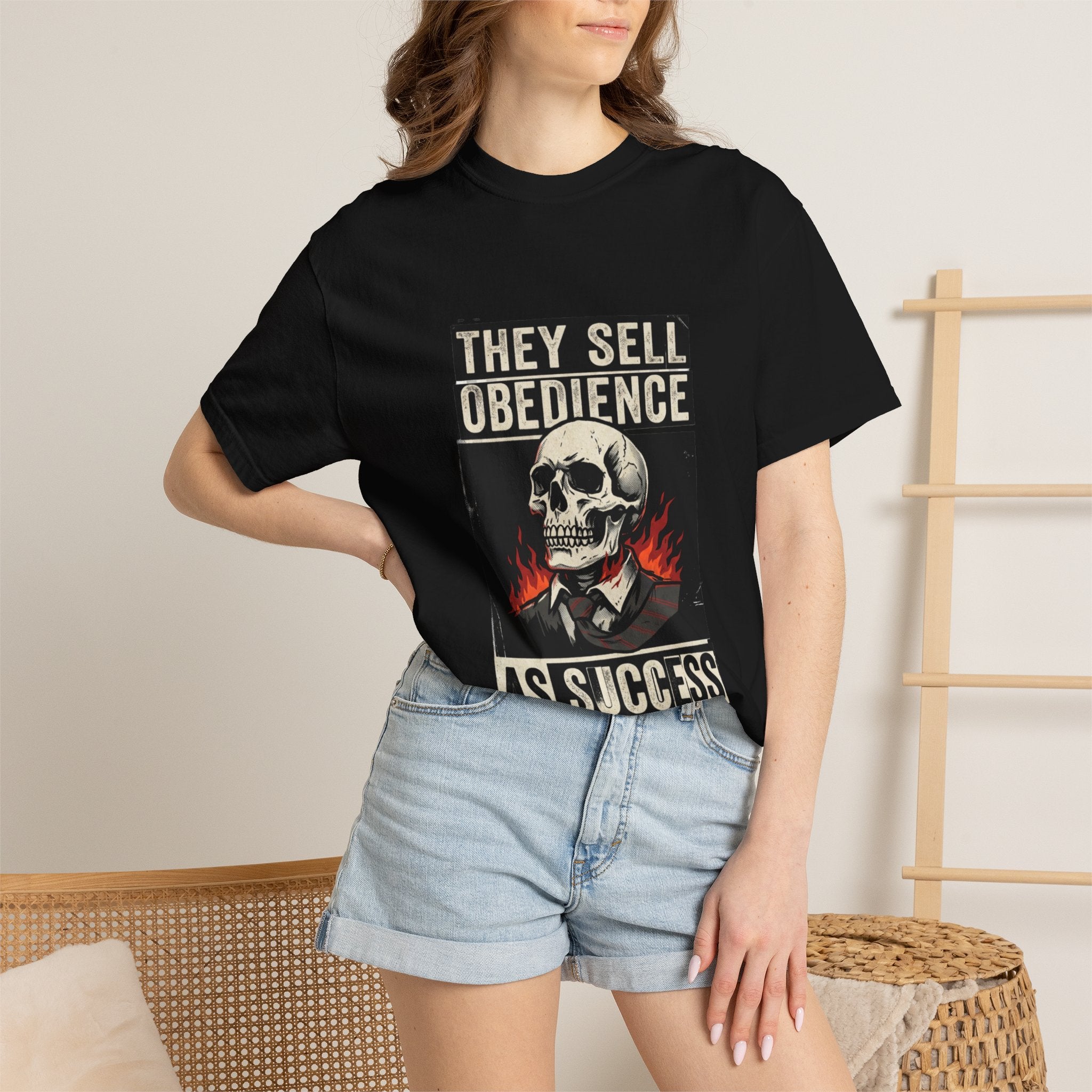 They Sell Obedience As Success Skull Graphic T-Shirt