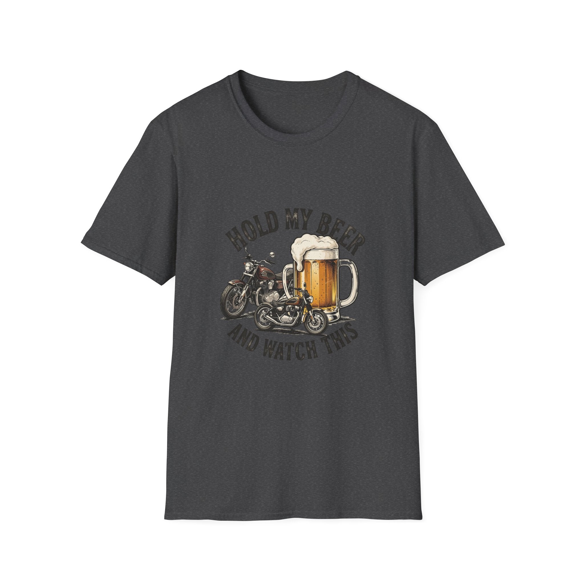 Motorcycle Beer T-Shirt — "Hold My Beer and Watch This" Graphic Tee