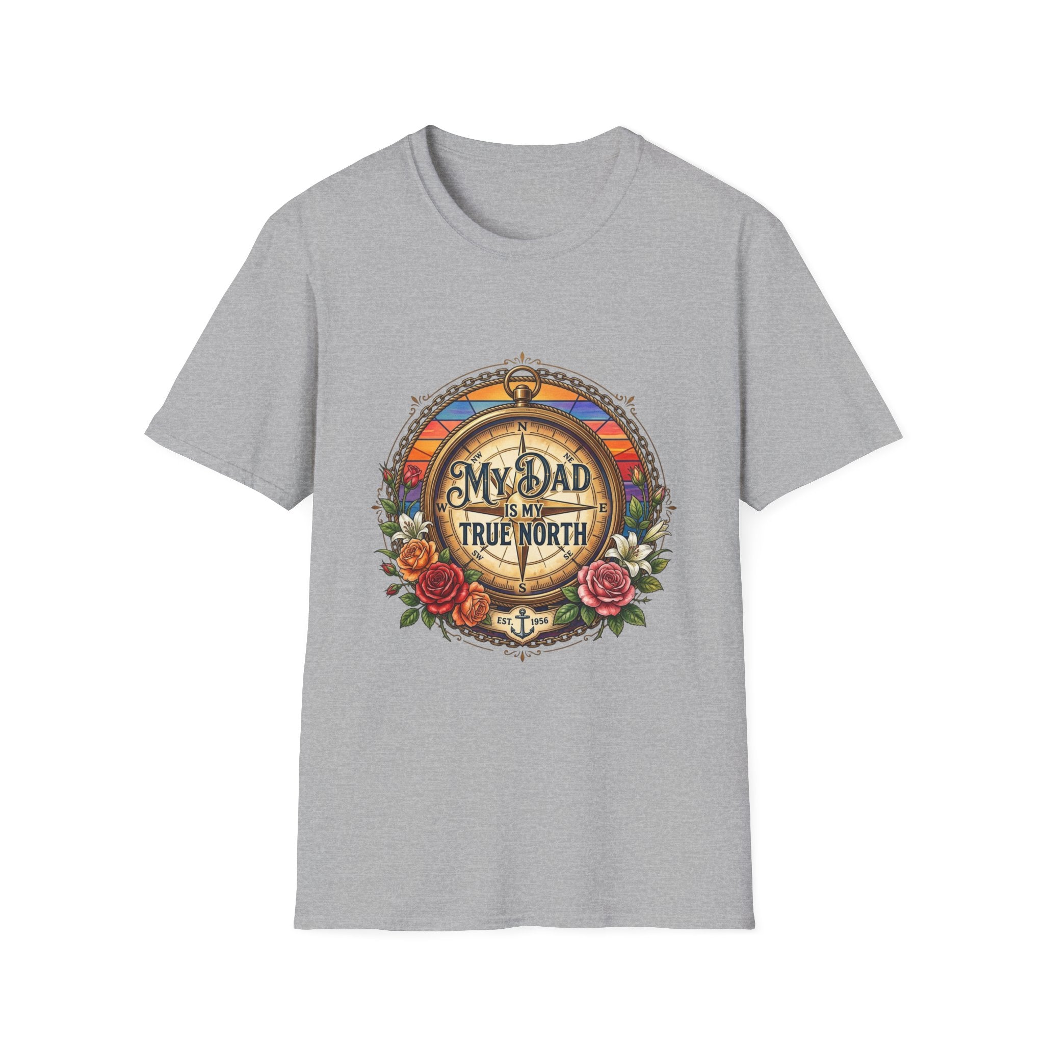 My Dad Is My True North T-Shirt — Nautical Compass Father's Day Tee