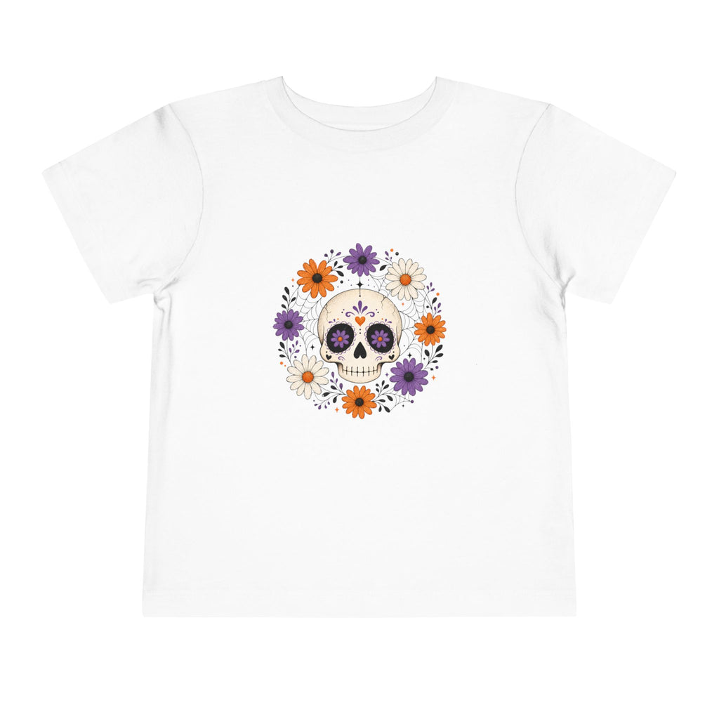 Toddler Tee — Floral Sugar Skull Day of the Dead Kids Shirt