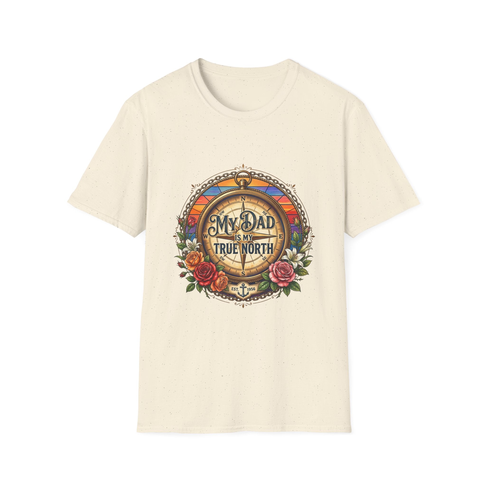 My Dad Is My True North T-Shirt — Nautical Compass Father's Day Tee
