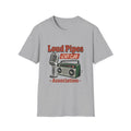 Loud Pipes Radio Club T-Shirt – Vintage Microphone & Boombox "Association" Tee