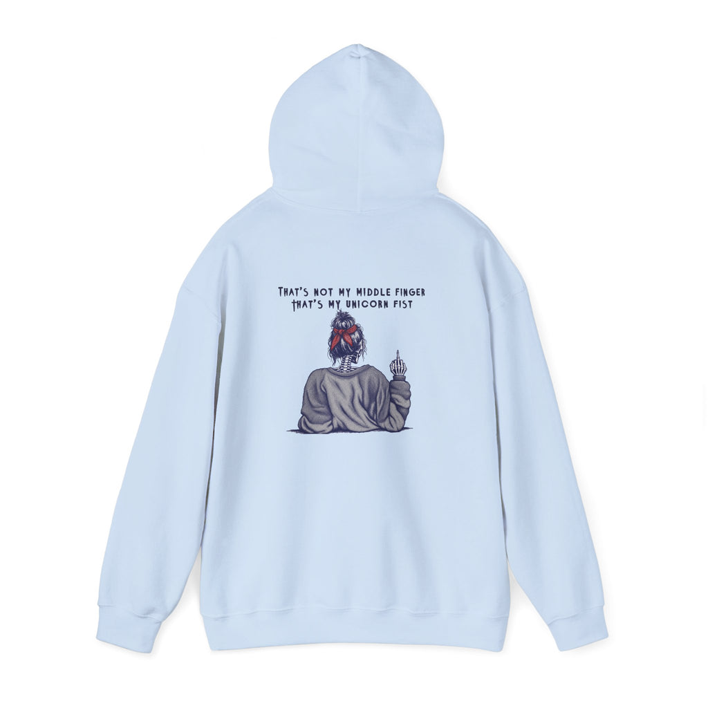 Hoodie — “That’s Not My Middle Finger, That’s My Unicorn Fist” Graphic Hoodie