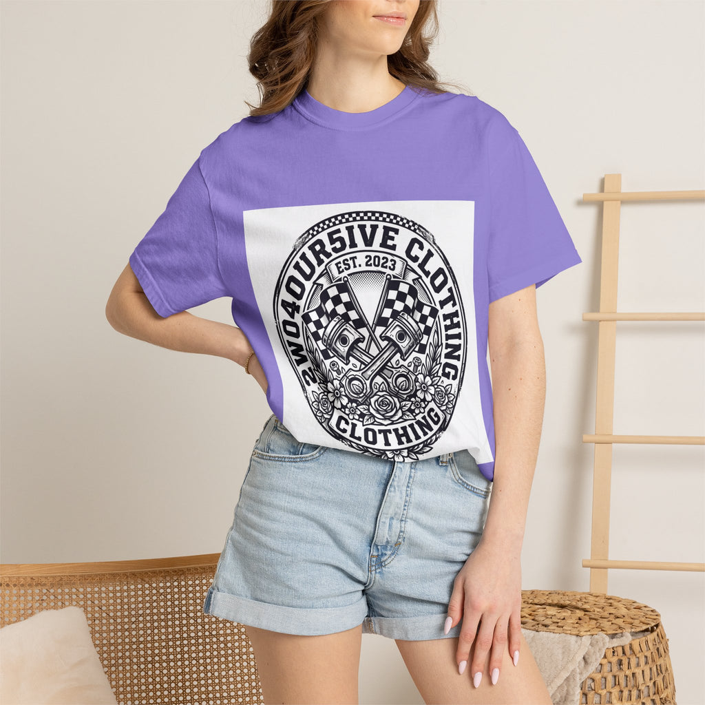 Vintage Racing Crest T-Shirt — '2W04OURSIVE CLOTHING' Graphic Tee