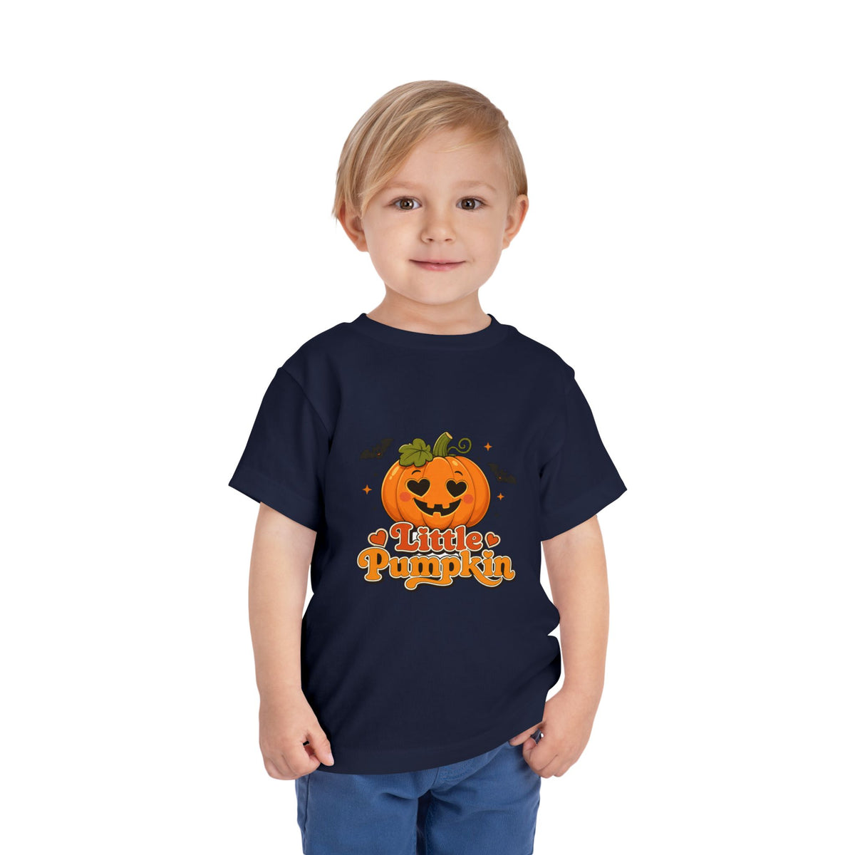 Toddler Tee — "Little Pumpkin" Halloween Jack-o'-Lantern Shirt