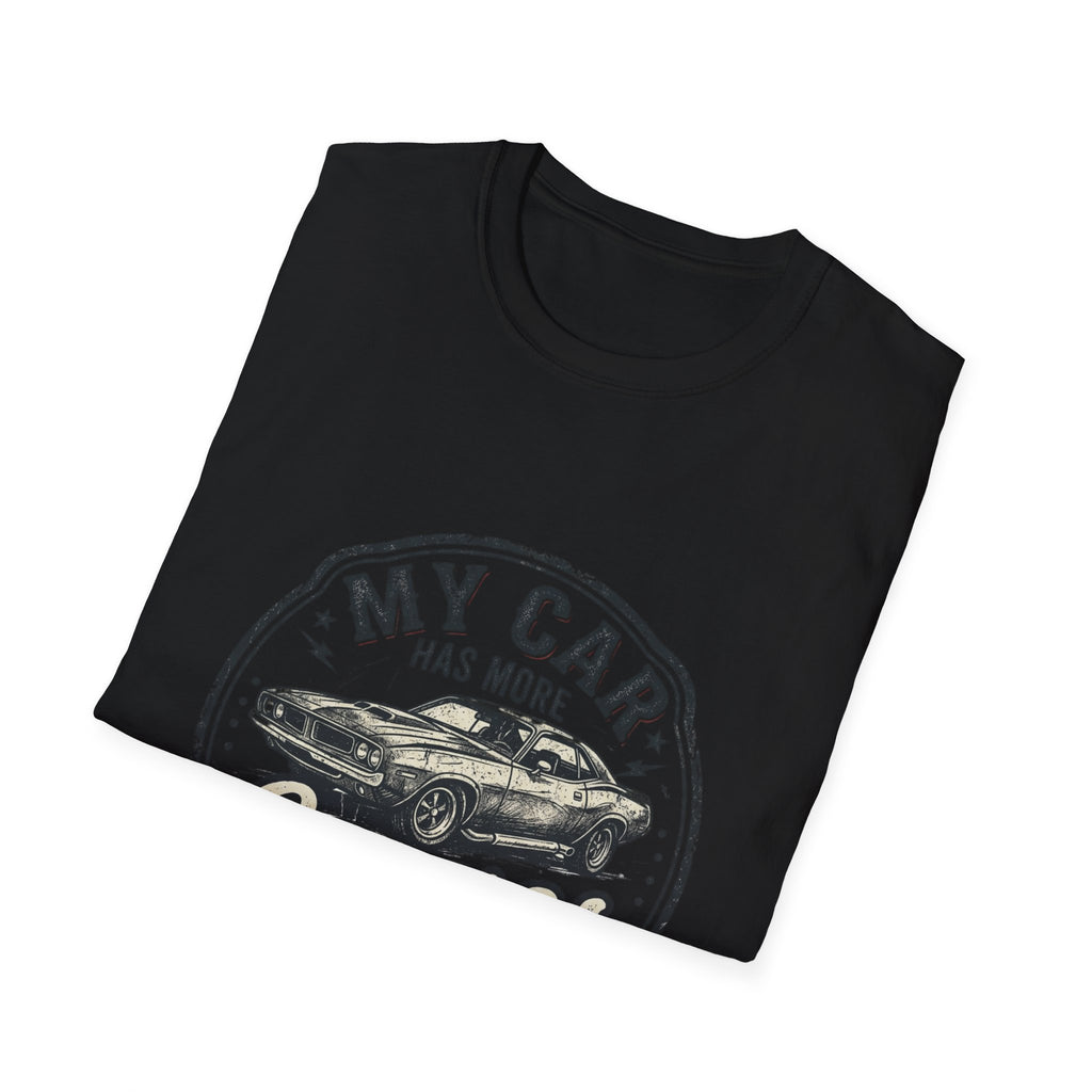 My Car Has More Curves T-Shirt - Vintage Car Humor Tee