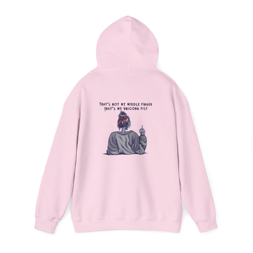 Hoodie — “That’s Not My Middle Finger, That’s My Unicorn Fist” Graphic Hoodie