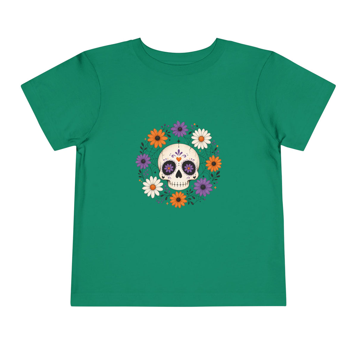 Toddler Tee — Floral Sugar Skull Day of the Dead Kids Shirt