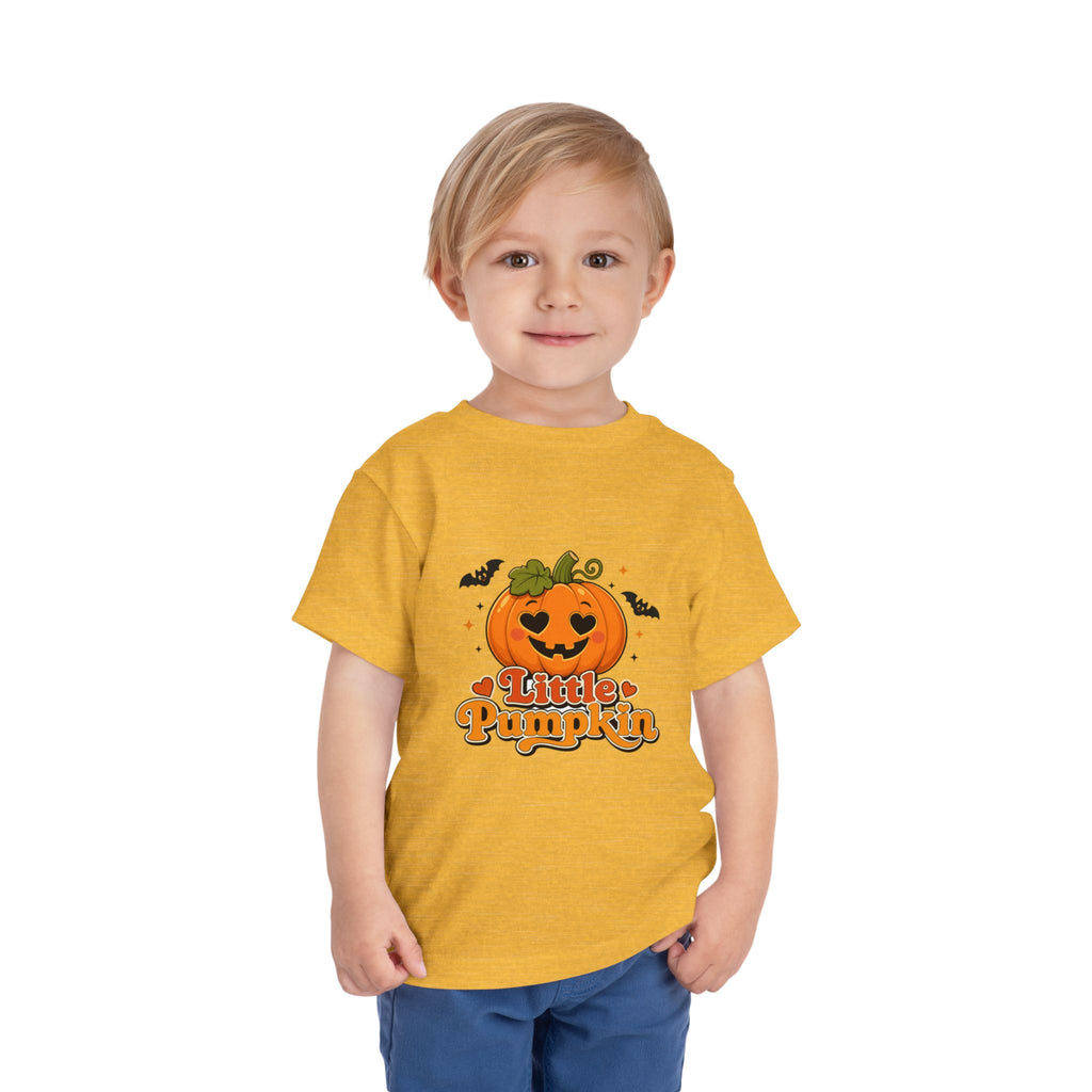 Toddler Tee — "Little Pumpkin" Halloween Jack-o'-Lantern Shirt