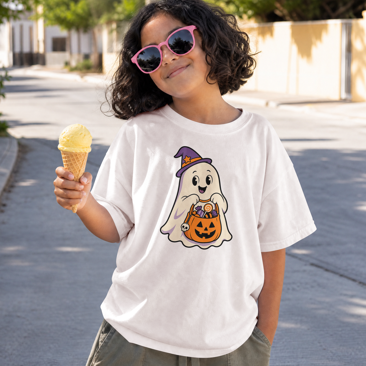 Halloween Ghost Toddler Tee — Cute Trick-or-Treat Pumpkin Costume Shirt