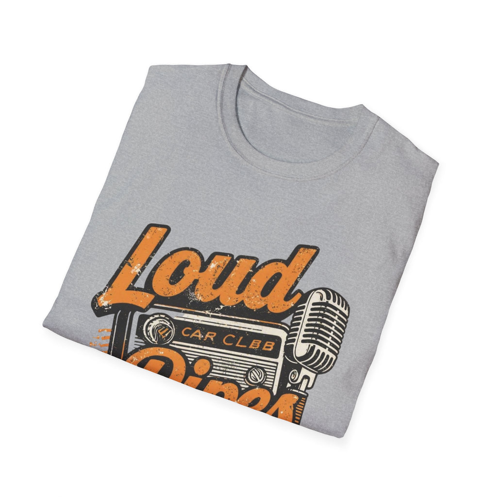Loud Pipes Car Club T-Shirt – Vintage Microphone Automotive Tee