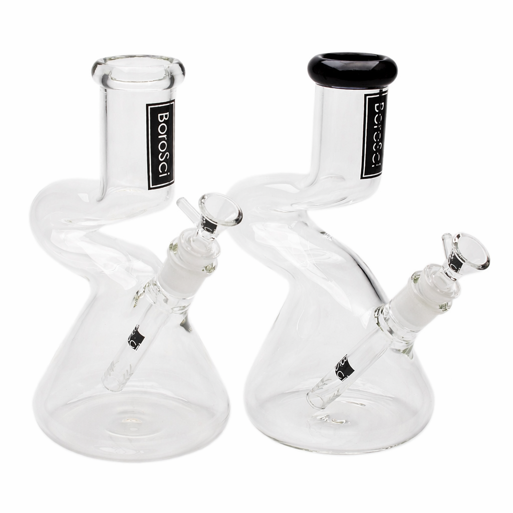 BoroSci | 9" Loop Beaker Glass Water Pipe (Black)