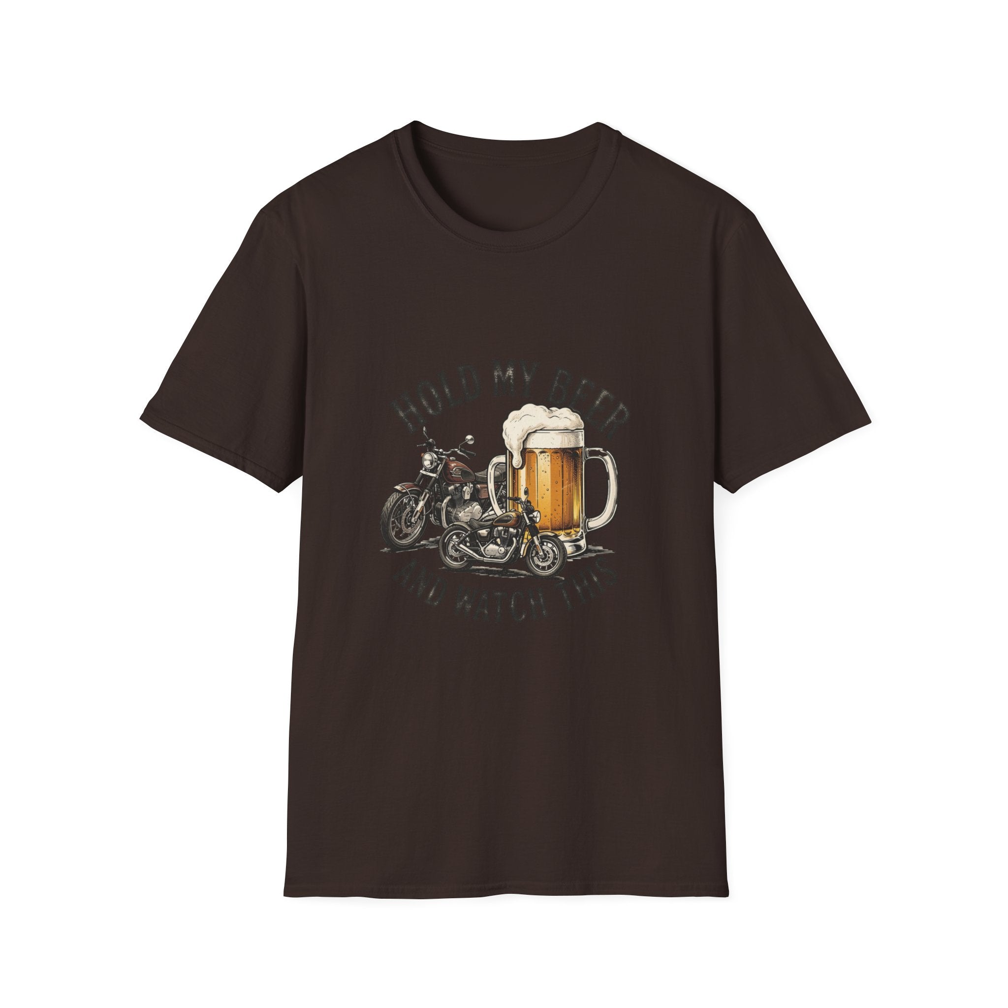 Motorcycle Beer T-Shirt — "Hold My Beer and Watch This" Graphic Tee
