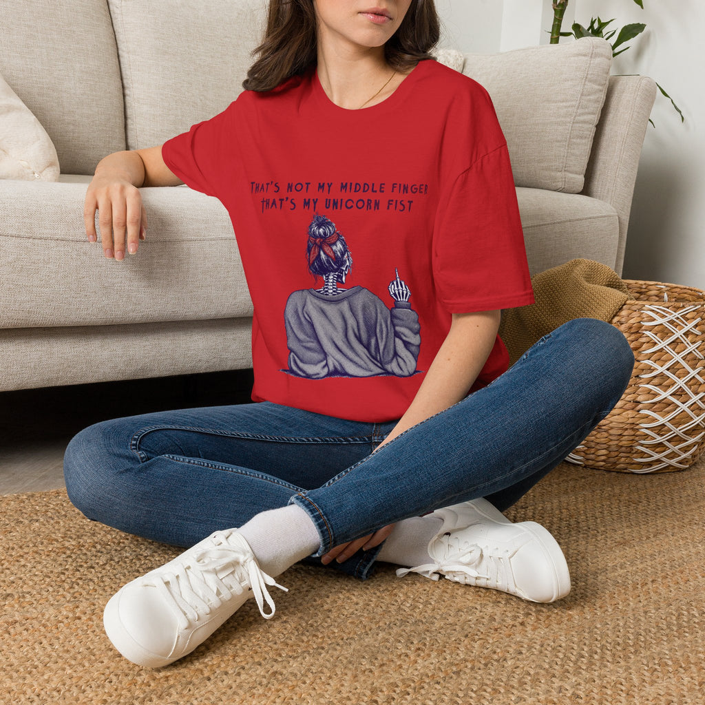 Unicorn Fist T-Shirt — "That’s Not My Middle Finger, That’s My Unicorn Fist" Graphic Tee