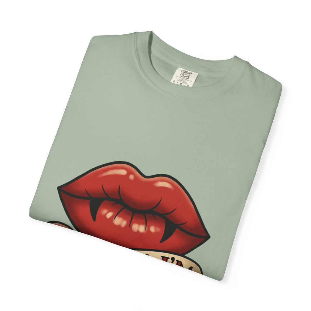 Vintage Tattoo Lips T-Shirt — "Bite Me, I'm Vintage" Graphic Tee