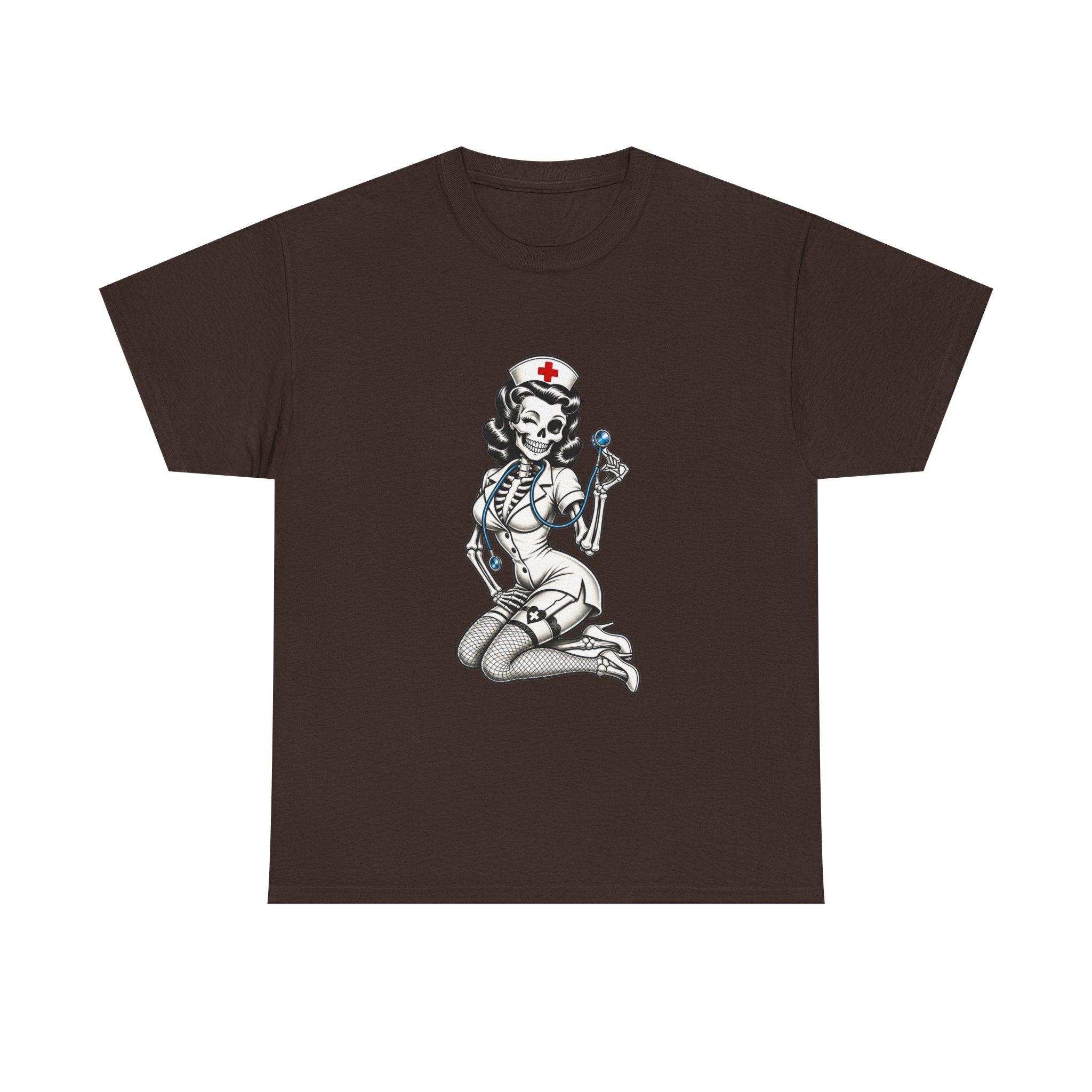 Pin-Up Nurse T-Shirt — Retro Vintage Nurse Girl Graphic Tee