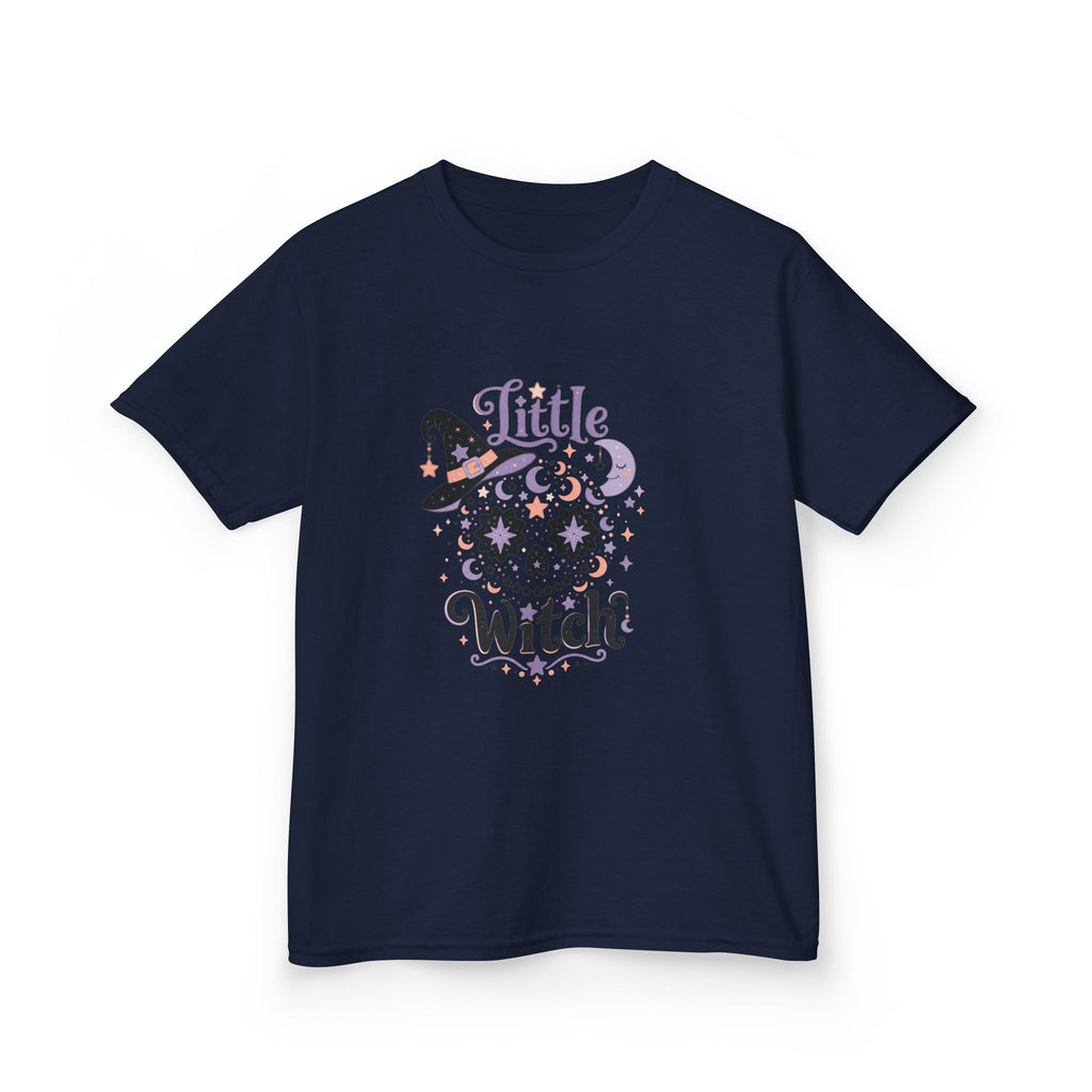 Kids T-Shirt - "Little Witch" Halloween Skull Design