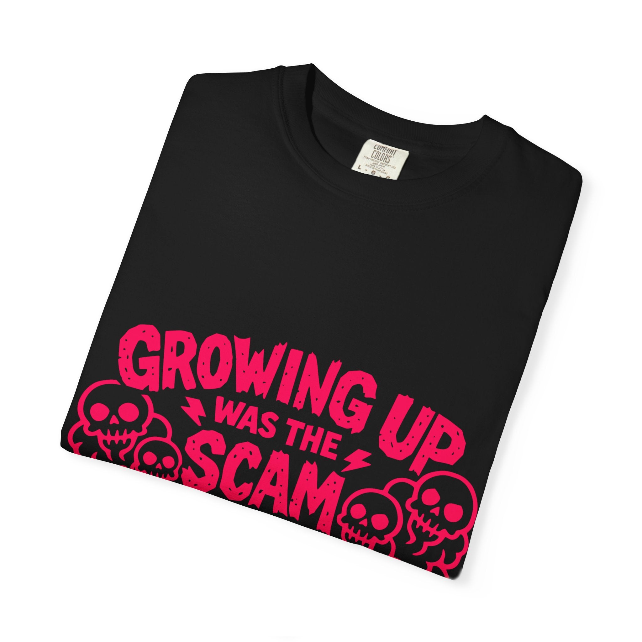 T-Shirt — "Growing Up Was the Scam" Retro Car Graphic Tee