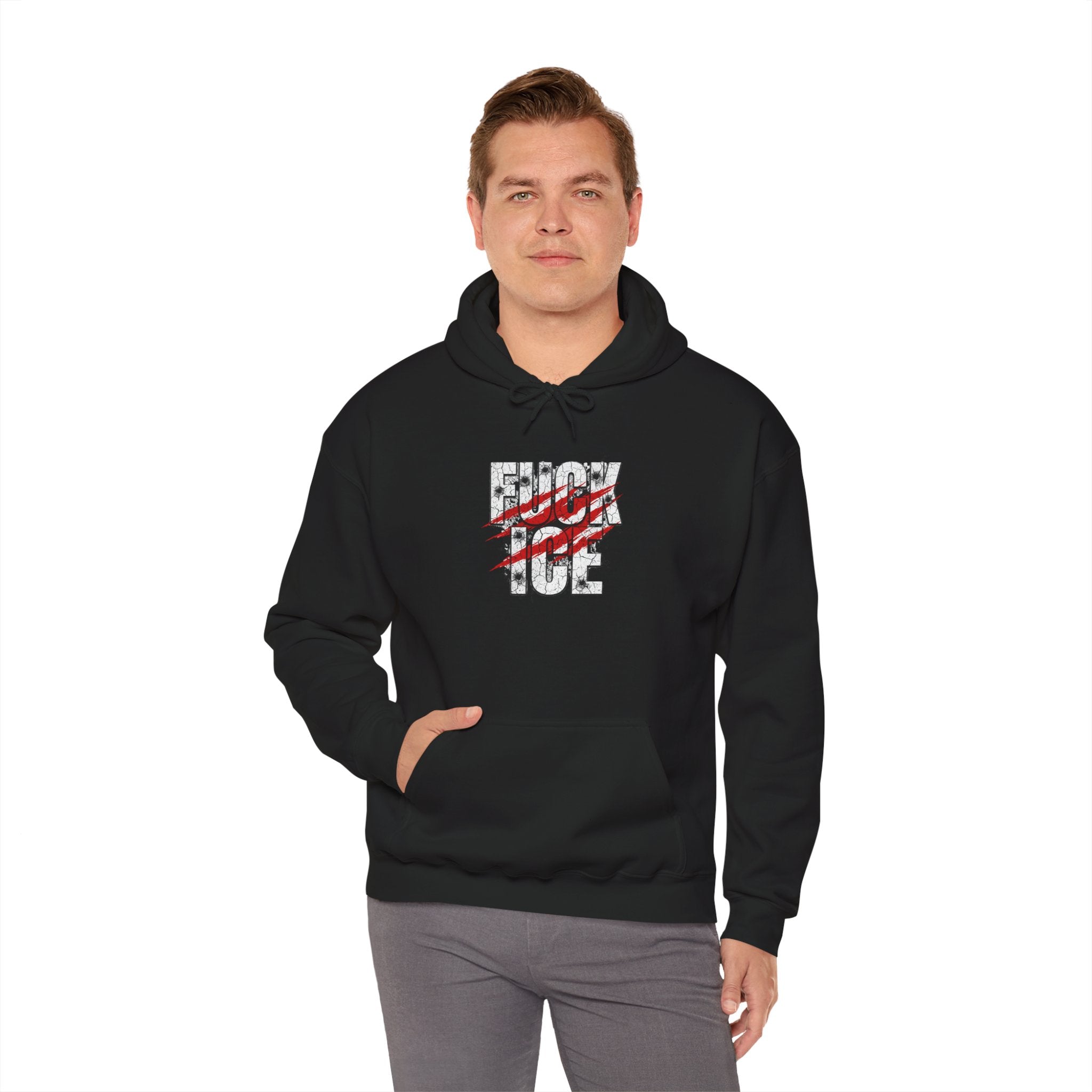 Hoodie “F*** Love” Distressed Graphic Pullover — Edgy Anti-Romance Streetwear