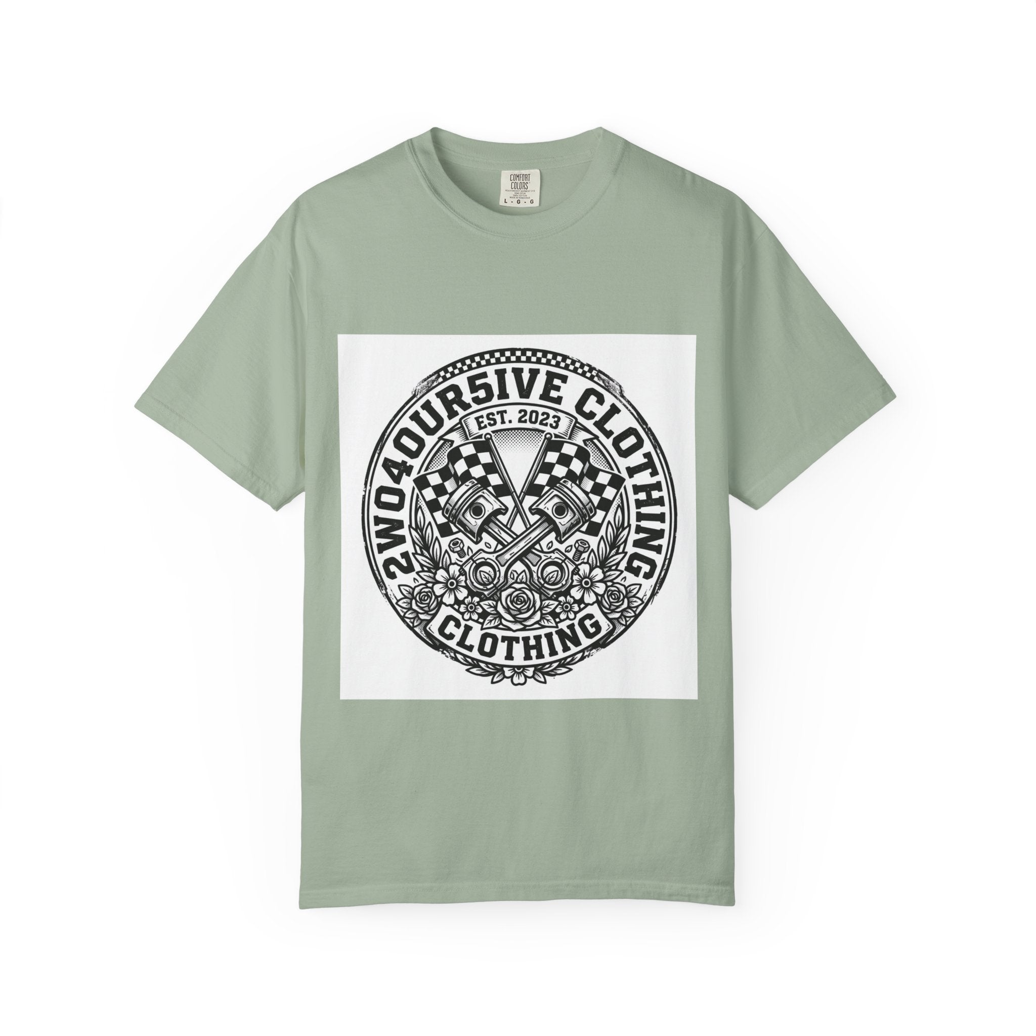 Vintage Racing Crest T-Shirt — '2W04OURSIVE CLOTHING' Graphic Tee
