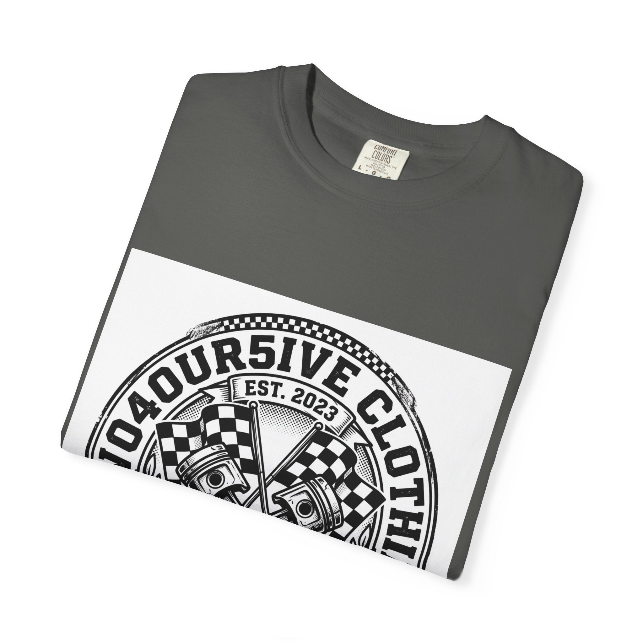 Vintage Racing Crest T-Shirt — '2W04OURSIVE CLOTHING' Graphic Tee