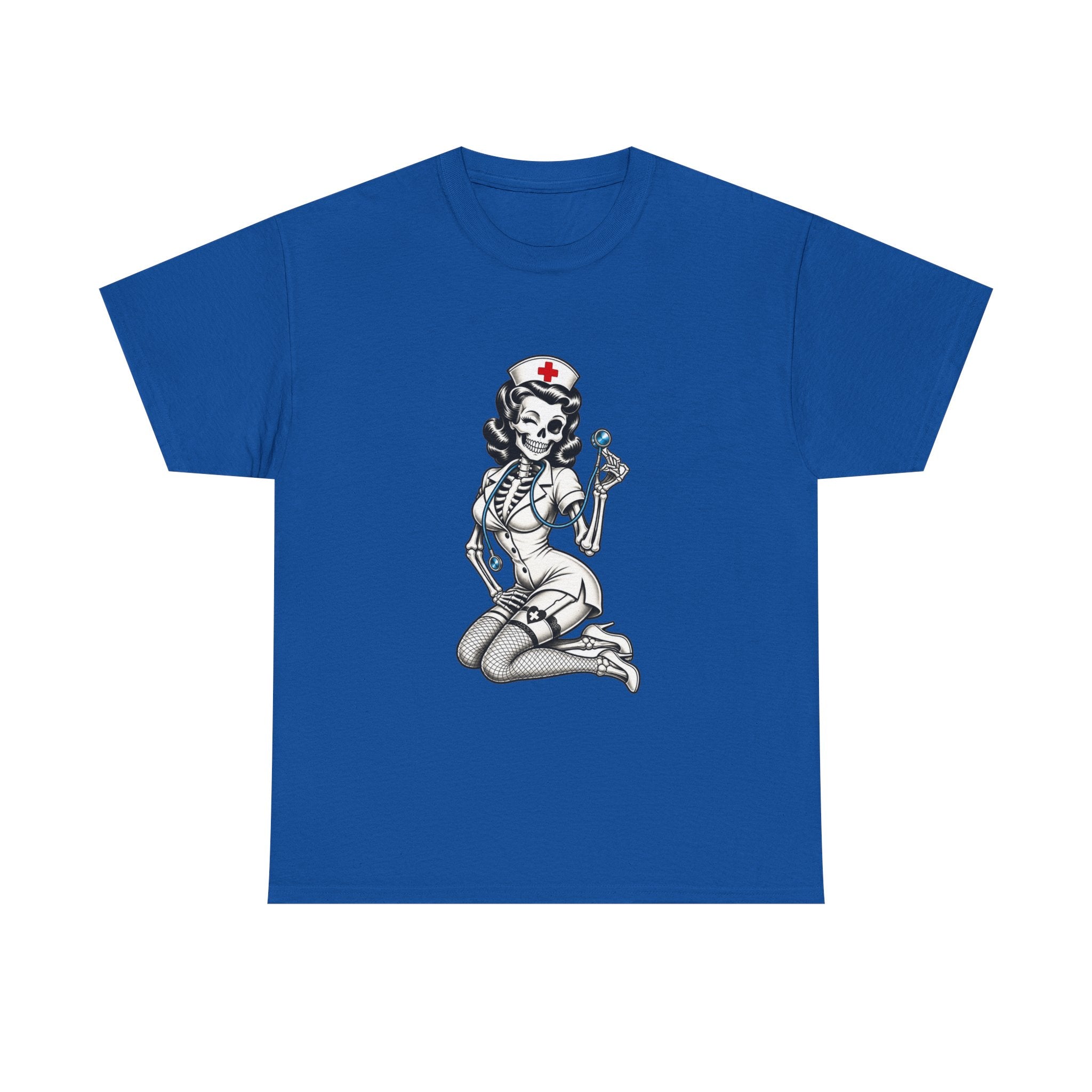 Pin-Up Nurse T-Shirt — Retro Vintage Nurse Girl Graphic Tee
