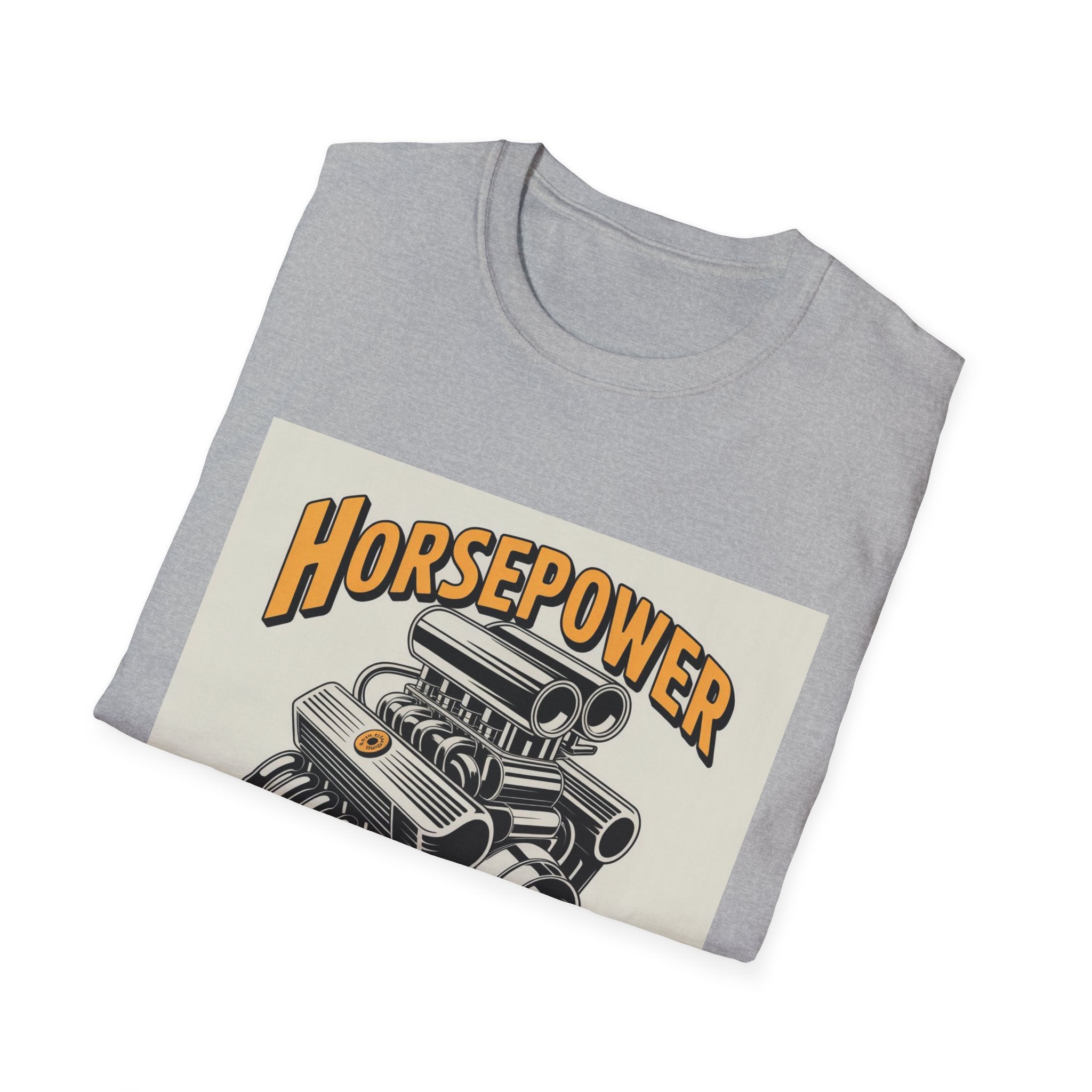 Horsepower Therapy T‑Shirt — Vintage Engine Graphic Auto Mechanic Tee