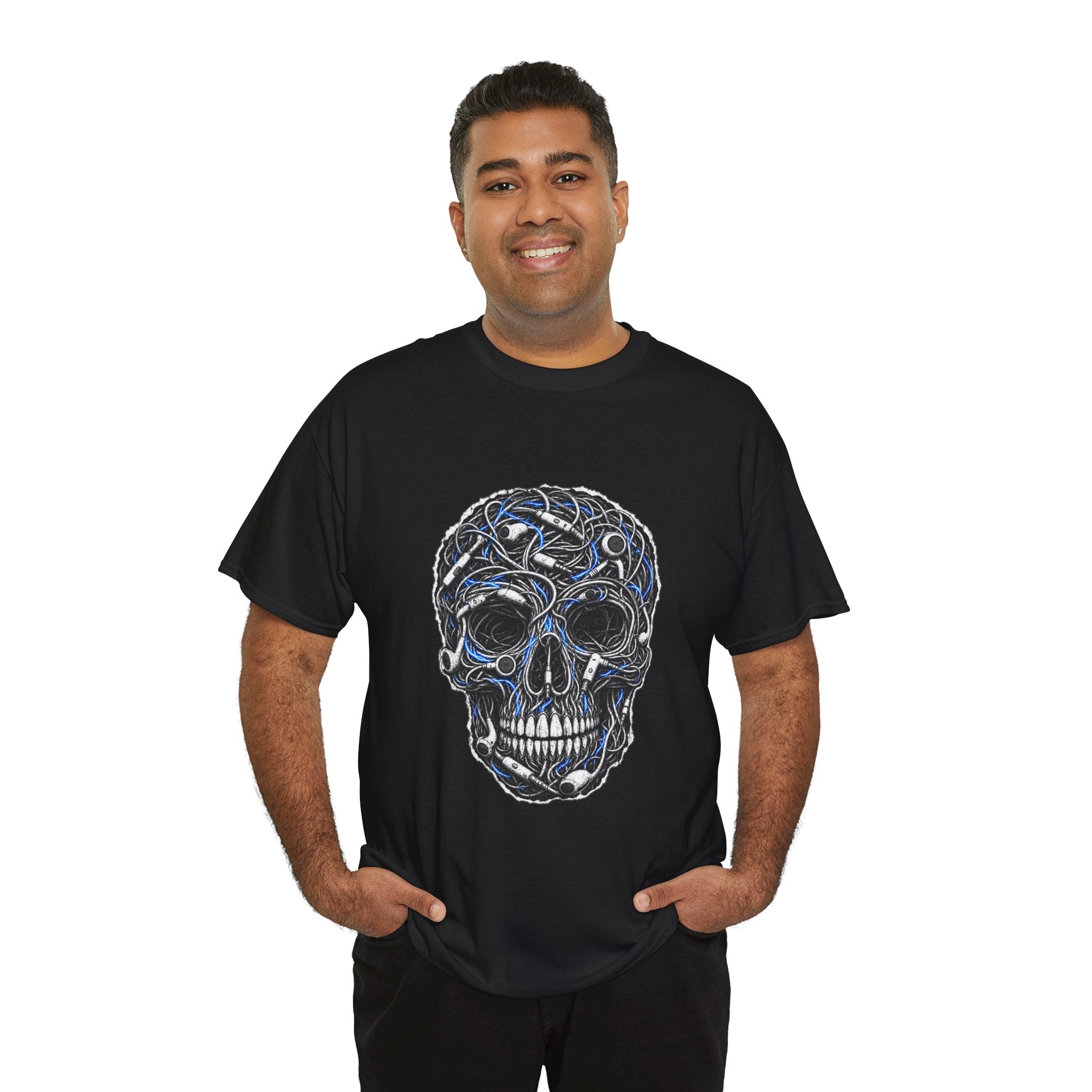 Sketched Celtic Skull Tee – Gothic Skull Graphic T-Shirt