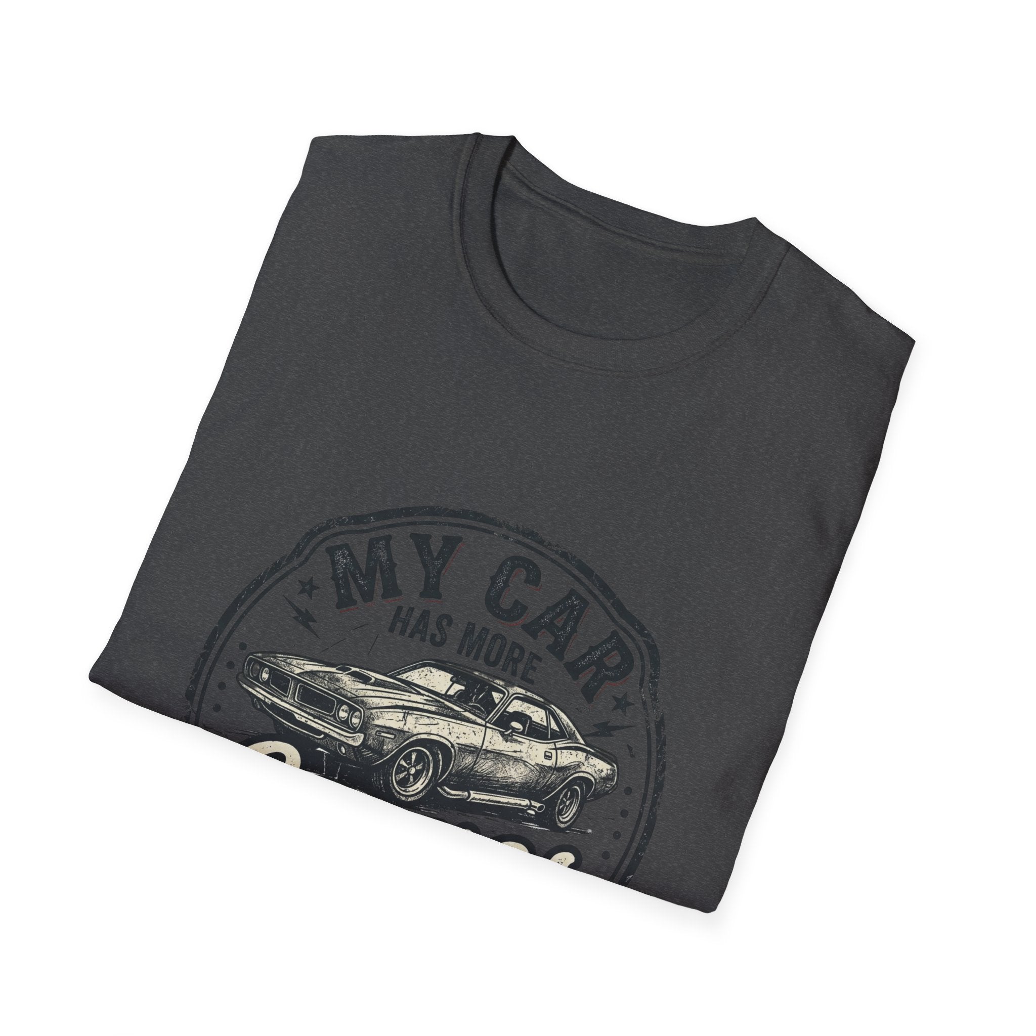 My Car Has More Curves T-Shirt - Vintage Car Humor Tee