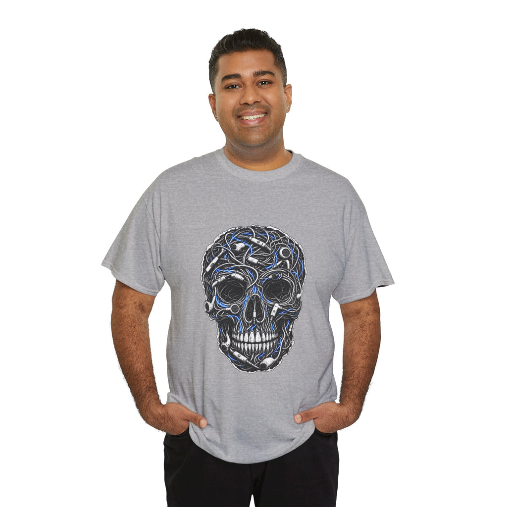 Sketched Celtic Skull Tee – Gothic Skull Graphic T-Shirt