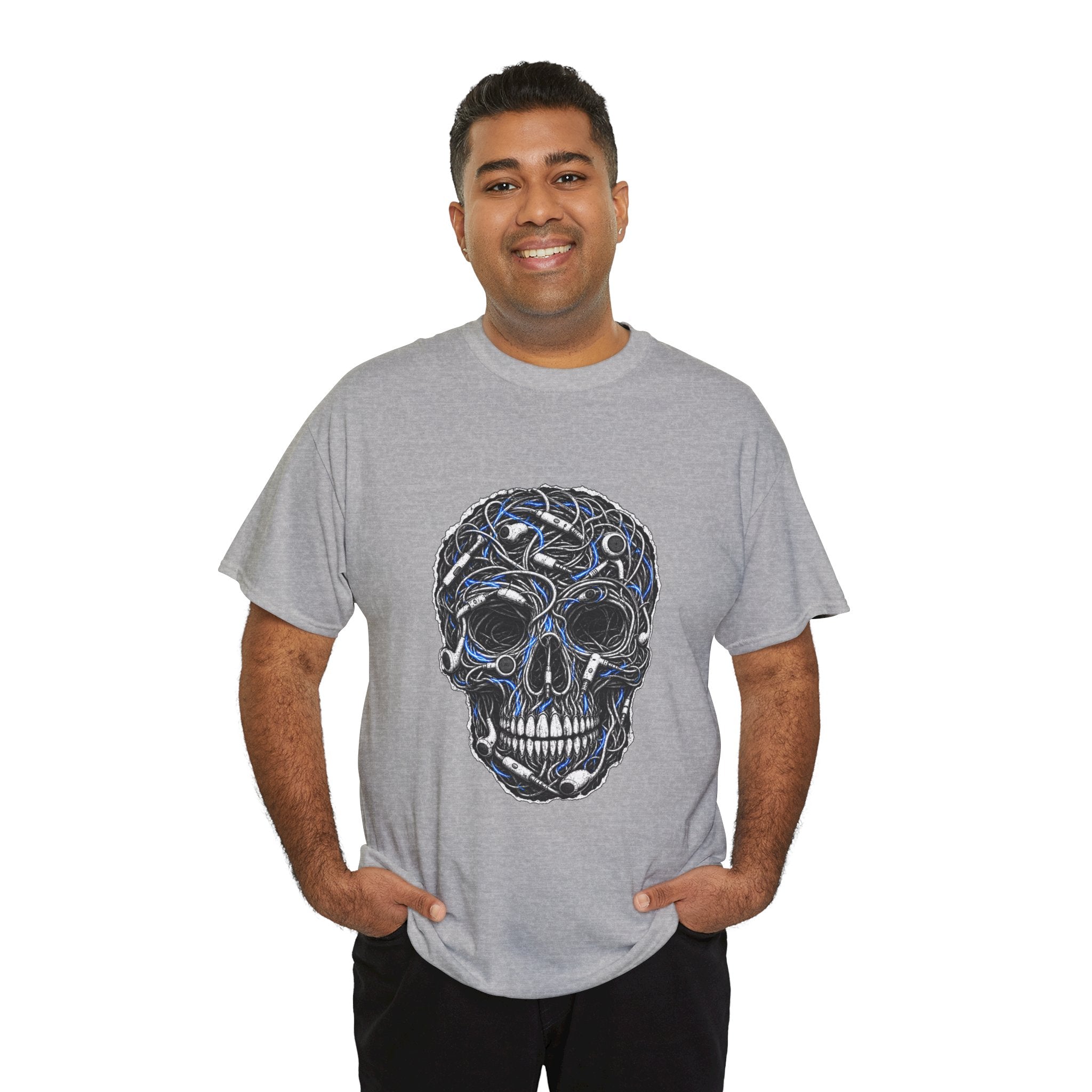 Sketched Celtic Skull Tee – Gothic Skull Graphic T-Shirt